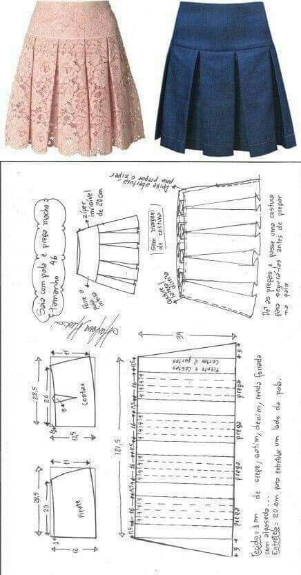 Pleated Skirt Pattern, Pola Rok, Projek Menjahit, Skirt Diy, Skirt Patterns, Diy Skirt, Sew Ins, Skirt Patterns Sewing, Sewing Skirts