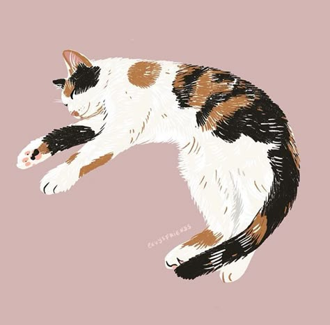 Whimsical Wall Art, Cat Art Illustration, Pinturas Disney, September 21, Cats Illustration, Calico Cat, Cat Aesthetic, Etsy Art, Cat Painting