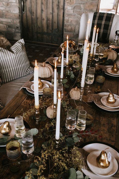 Spark Taper Candle - Ivory The essential that you need in your home! // These chunky taper candles have a slightly vintage feel + are sure to set a moody vibe anywhere they are placed in your home. // These are sold individually so that you can take the exact quantity needed for your space! // Note, these are not dripless. Thanksgiving Dinner Table Setting, Round Top Antiques, Christmas Dining Table Decor, Thanksgiving 2023, Thanksgiving Dinner Table, Christmas Dining Table, Dinner Party Table, Dinner Table Setting, Thanksgiving Table Settings