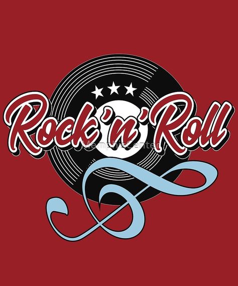 «50s Rockabilly Rock and Roll Vintage » de MemphisCenter | Redbubble Roll Logo, Sock Hop Party, 50s Rock And Roll, 1950s Rock And Roll, Rockabilly Art, Whatsapp Wallpapers Hd, Rock N Roll Art, 50s Rockabilly, Sock Hop