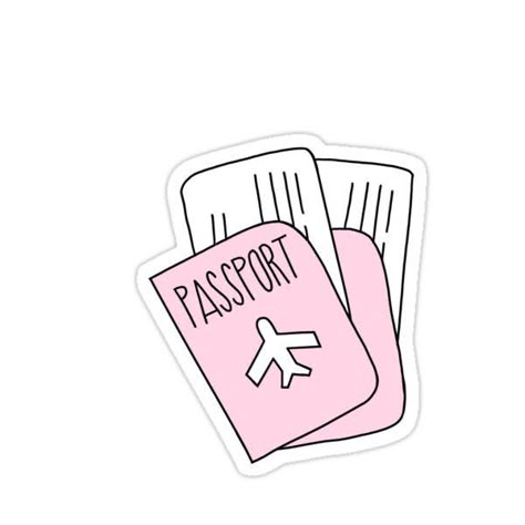 Pink Passport, Sticker Design Inspiration, Preppy Stickers, Homemade Stickers, Cute Laptop Stickers, Stickers Cool, Tumblr Stickers, Scrapbook Stickers Printable, Travel Stickers