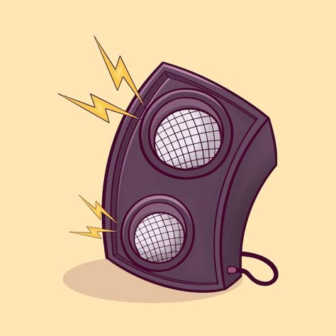 Loud Speaker Drawing, Loud Noises Drawing, Speaker Illustration Art, Loud Noises Illustration, Speakers Illustrations, Speaker Sketch, Loud Drawing, Speaker Tattoo, Loud Illustration