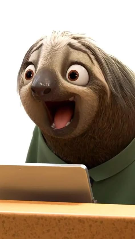 Zootopia Sloth, Happy Friday Dance, Zootopia Characters, Friday Dance, Anthropomorphic Characters, Character List, Funny Lockscreen, Film Posters Art, Disney Zootopia