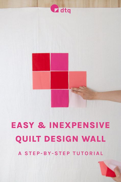 Searching for a simple step-by-step tutorial on how to make a design wall for quilting? Here it is! Follow our quilt design wall tutorial and make it just in 3 steps. Get to know everything a quilter need to know about the design wall - what is a design wall, how to choose the best material, and how to attach it. Quilting Design Wall Diy, How To Make A Quilt Design Wall, How To Make A Design Board For Quilting, Quilt Planning Wall, How To Make A Design Wall For Quilting, Design Walls For Quilting, Diy Quilt Design Board, Quilting Wall Board, Diy Quilt Wall