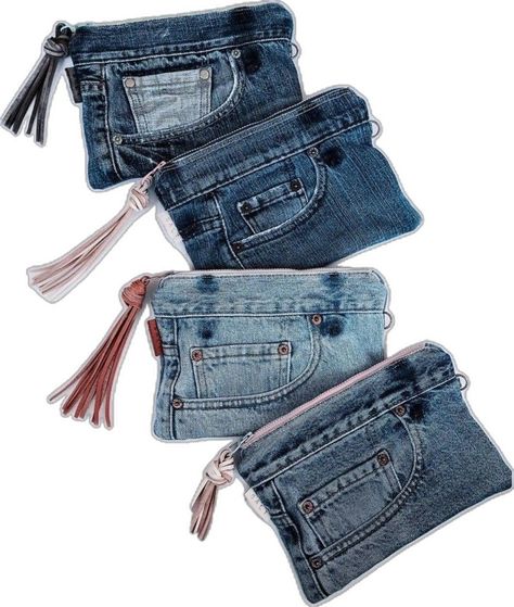 Denim Bags Diy Recycling Old Jeans, Upcycled Jeans Ideas, Jean Recycle Ideas, Jean Pouch, Återvinna Jeans, Denim Bags From Jeans, Old Jeans Recycle, Recycling Jeans, Tas Denim