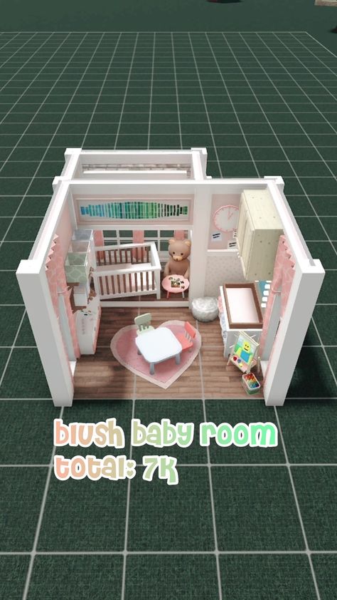 Bloxburg Tiny Bedroom Ideas, 3x3 Bloxburg Nursery, Home Decor Ideas Bloxburg, Cheap Bloxburg Bedroom Ideas, Baby Room In Bloxburg, Baby Room Design Bloxburg, 3x3 Baby Room Bloxburg, Bloxburg Cubby Ideas, Bloxburg Parent Room Ideas