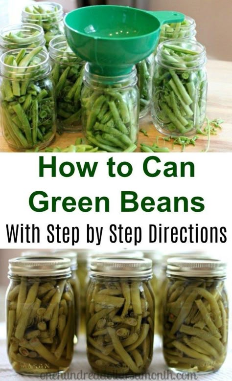 Canning 101 - How to Can Green Beans - One Hundred Dollars a Month Easy Canning, Pressure Canning Recipes, Canning 101, Canning Fruit, Home Canning Recipes, Canning Vegetables, Preserve Food, Canning Food Preservation, Can Green Beans