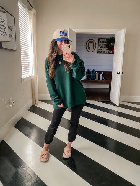 OFFLINE By Aerie The Hugger Cinch … curated on LTK Aerie Outfit, Comfy Cute Outfits, Offline By Aerie, Green Sweatshirt, Cozy Outfit, Fall Outfit Ideas, Comfy Cozy, Pants Outfit, Fall Outfit