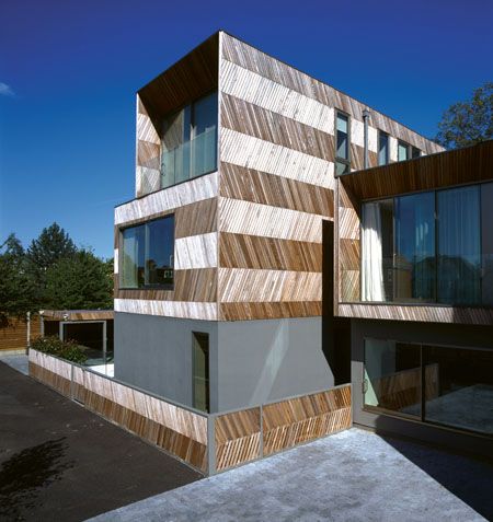 Herringbone Houses by Alison Brooks Architects #modern #modernhomes #home #homes #house #houses #cincinnati #ohio #dreamhome #dreamhomes #dreamhouse #dreamhouses #incredible #architecture #architect #realestate #luxury #living #exterior #interior Condo Facade, Woman Architect, Alison Brooks, House Uk, Timber Staircase, Building Facades, Open House Plans, Timber Architecture, Resort Design