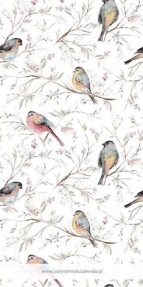 Flower Art Aesthetic Wallpaper, Nature Print Wallpaper, Nature Inspired Fabric Prints, Bird Pattern Wallpaper, Birds Pattern Design, Bird Pattern Design, Birds Wallpaper Aesthetic, Aesthetic Bird Wallpaper, Bird Background Wallpapers