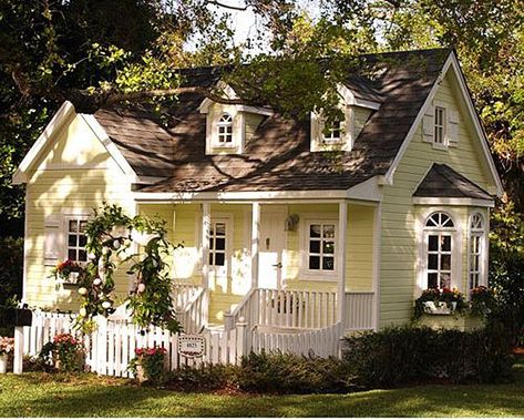 Yellow Storybook Cottage Storybook Cottage Interior, Storybook Cottage House Plans, The Holiday Cottage, Storybook House, Guest Bedroom Makeover, Popular Home Decor, Storybook Homes, American Farmhouse, Storybook Cottage