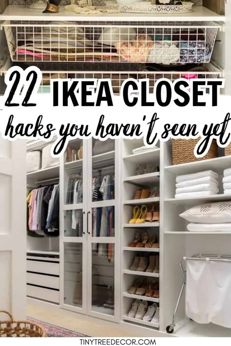 Ikea Jonaxel Closet Ideas, Built In Closet Organization Ideas, Small Walk In Closet Ikea Hack, Diy Wall To Wall Closet, Pax Wardrobe Shoe Storage, Kallax Ikea Closet, Ikea Walk In Closet Ideas Small Spaces, Ikea Closet Storage Ideas, Walk In Closet Diy Ideas