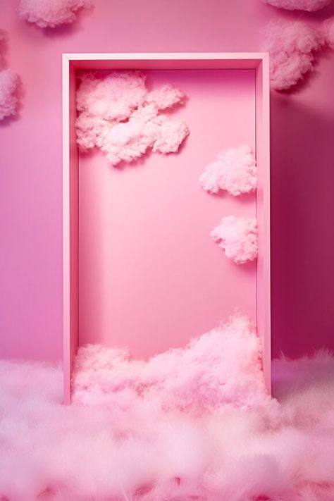 Pink Clouds Backdrop, Photoshoot Wall Backgrounds, Boutique Wall Design, Business Pink Aesthetic, Pink Photography Background, Digital Backdrops Free Photo Backgrounds, Photo Studio Design Decor, Birthday Photo Wall Backdrop, Salon Photo Backdrop Wall