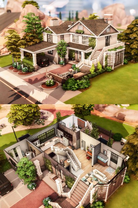 Sims Four Houses Floor Plans, Cottage Living Sims 4 House Layout, Fancy Sims 4 Houses, House Plans For Sims 4, Sims 4 Floorplan 4 Bedroom, Sims 3 Bedroom House, Sims 4 Cozy House Layout, Sims 4 Modern House Floor Plans Layout, One Story Sims House Layout