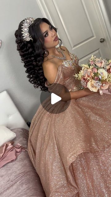 Yare 💗 on Instagram: "STUNNING @lesley.rdzz 🥹😍 Using @bellamihair hair extensions in “off black” 26 inches 360 grams Hairstyle: @beautyxyare  Makeup: @makeup_by_alondra   #bellami #hairextensions #hairstyle #quince #peinado #quinceañera #xv #houston #hairstylist #hairgoals #hairtrends #hairideas #hairinspo" Big Quince Hair, Quinseñeras Hair Styles, Simple Quince Hairstyles, Quince Dama Hairstyles, Makeup Looks Quinceanera, Quinceanera Hairstyles Bun, Half Up Half Down Quinceanera Hairstyles, Hair Styles For Quinceañera, Dama Hairstyles Quinceanera