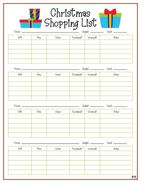 Choose from 20 unique Christmas gift list templates to keep track of all your Christmas gift buying over the holidays. Print from home. 100% FREE! Gift List Printable Free Christmas Shopping, Christmas Gift List Template, Christmas Shopping List Printable Free, Christmas List Template Free Printable, Shopping List Printable Free, Christmas Shopping List Printable, Christmas Gift List Printable, Birthday Shopping List, Gift List Printable