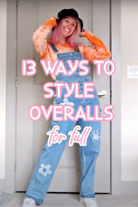 How To Wear Overalls, 70s Overalls Outfit, Jean Overall Outfits Winter, Jean Overall Outfits Fall, Denim Overalls Outfit Fall, Vintage Overalls Outfits, How To Style Overalls, Overalls Winter Outfit, Overall Outfit Winter