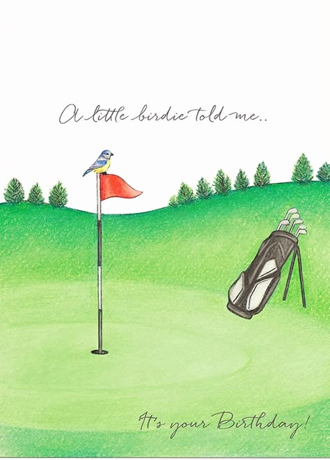 Happy Birthday Brother Messages, Happy Birthday Golf, Happy Birthday Quote, Birthday Male, Birthday Golf, Golf Birthday Cards, Golf Cards, Golf Birthday Party, Painted Cards