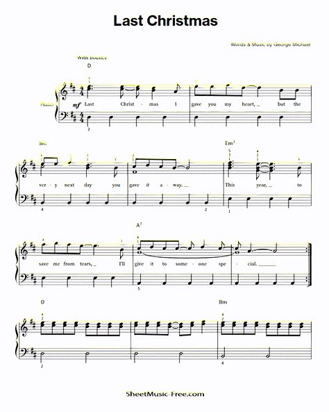 ▷ Last Christmas Sheet Music Easy Piano - ♪ SHEETMUSIC-FREE.COM Last Christmas Piano Notes, Free Piano Sheet Music Pdf, Violin Christmas Sheet Music, Fun Piano Sheet Music, Flute Christmas Sheet Music, Piano Sheet Music Christmas, Last Christmas Piano Sheet Music, Easy Christmas Piano Sheet Music Free Printable, Simple Piano Sheet Music