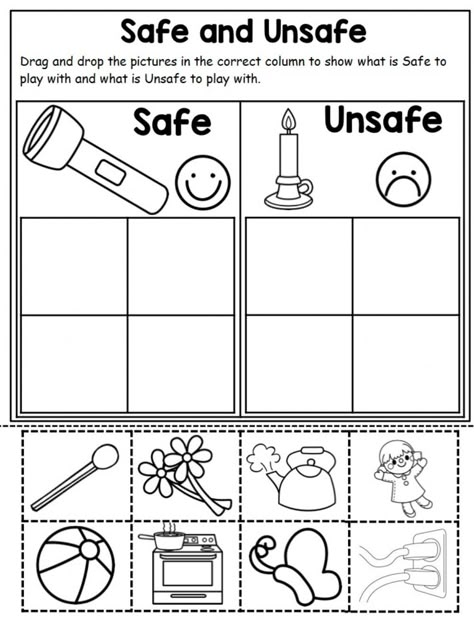 Fire Safety Worksheets, Safety Worksheets, Seeking Safety, Teaching Safety, Fire Safety Preschool, Science Safety, English Worksheet, School Safety, Kindergarten Printables