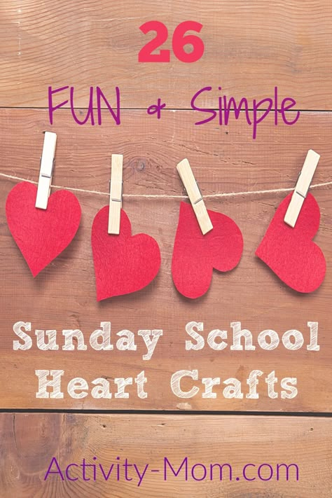 Heart crafts for Sunday school to make on Valentine's Day or any day all year long. These Sunday school heart crafts include different lessons and Bible versus for kids of all ages. Christian Valentines Activities, Church Valentines Crafts, Christian Valentines Crafts, Sunday School Valentines, Christian Kids Crafts, Learning Activities For Preschool, Church Valentines, Preschool Valentine Crafts, School Valentines