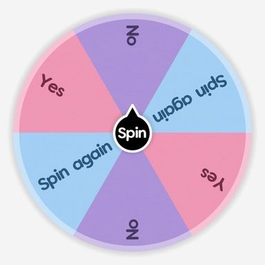 Yes no and mayby wheel Spine The Wheel Game, Make A Spinner Wheel, Spin The Wheel Dti Items, Dti Challenge Wheel, Aesthetic Wheel Spinner, Oc Spin The Wheel, Spin The Wheel Design, Spin The Wheel Game Ideas, Oc Wheel