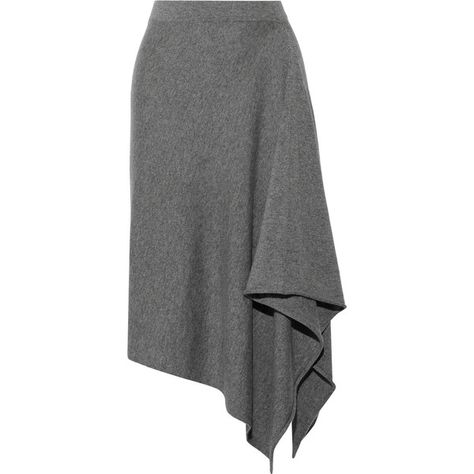 Michael Kors Collection Asymmetric cashmere midi skirt ($1,000) ❤ liked on Polyvore featuring skirts, cashmere skirts, pull on skirts, asymmetrical skirt, mid calf skirts and elastic waist skirt Grey Midi Skirt, Cashmere Skirt, Skirt Asymmetrical, Couture Skirts, Mid Calf Skirt, Designer Skirts, Grey Skirt, Calf Length Skirts, Sewing Tutorials Clothes