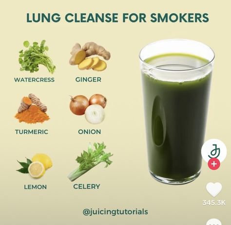 Lung Cleanse, Natural Decongestant, Healthy Juice Drinks, Healing Tea, Ginger Smoothie, Ginger Turmeric, Healthy Juice Recipes, Watercress, Holistic Nutrition