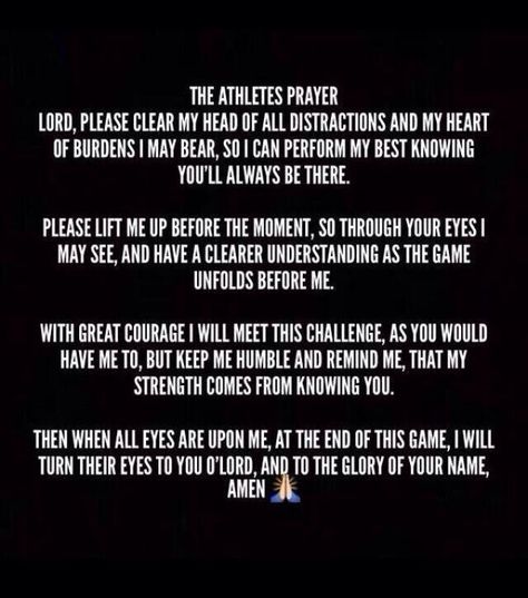 #pregame #prayers Football Prayer, Athletes Prayer, Volleyball Quotes, Volleyball Games, Game Quotes, Basketball Quotes, Soccer Life, Soccer Quotes, Good Prayers