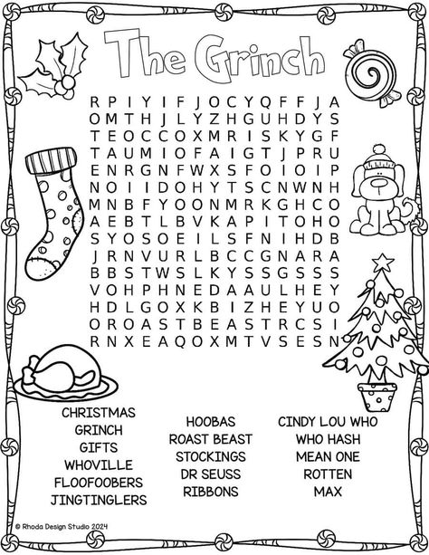 Looking for no-prep holiday printables? Free Christmas word searches bring festive fun to vocabulary review. Save this pin to keep your classroom activities cheerful and engaging! Christmas Ideas Classroom Activities, Christmas Activity 1st Grade, Xmas Word Search, Christmas Unscramble Words Free, Christmas Grammar Worksheets, Nativity Word Search Free Printable, Grinch Activity Sheets, Christmas Word Search Free Printable For Kids, Holiday Word Search Printable