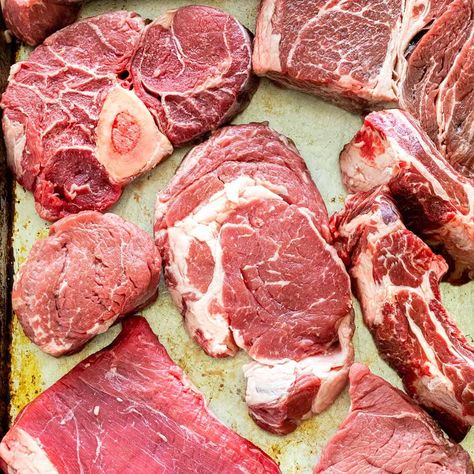 Fresh Meat Photography, Meat Pictures, Tasty Beef Stew Recipe, Meat Photography, Expensive Steak, Different Cuts Of Beef, Cow Meat, Butcher Meat, Meat Butcher