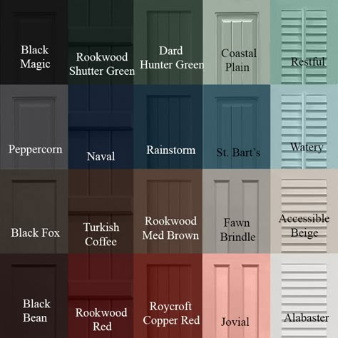 Exterior Shutter Paint Colors | 20 Shutter Colors Shutter Colors For Stone House, What Color Shutters For A Gray House, Green Siding House With Shutters, Shutters For Cream Colored House, Grey Siding Blue Shutters, Shutters On Grey House, Shutter Colors For Light Brick House, Outdoor Shutter Colors, Shutters On Cream House