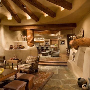 75 Beautiful Southwestern Living Room Pictures & Ideas - April, 2021 | Houzz Southwestern Living Room Ideas, Southwestern Interior Design, Southwest Living Room, Southwest Interior Design, House Interior Paint, Southwest Interior, Southwestern Interior, Southwestern Living Room, Mexico Desert