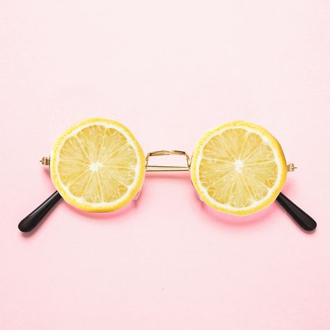 Lemon Expressions on Behance Lemon Sunglasses, Fruit Pillows, Shortcake Aesthetic, Oc Clothes, Easy Peasy Lemon Squeezy, Drink Art, Glasses Collection, Oc Inspo, Photoshop Art