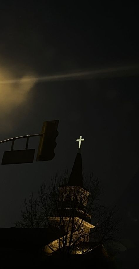 .aesthetic.dark.night.sky.church.y2k. Dark Pretty Pictures, Dark Cross Aesthetic, Christian Punk Aesthetic, Dark Jesus Wallpaper, Christian Black Aesthetic, God Dark Aesthetic, Christian Wallpaper Dark Aesthetic, Dark Bible Aesthetic, Cross Pfp Aesthetic