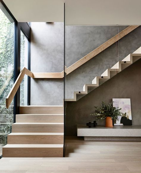 Modern Extension to a Victorian House by Matyas Architects تحت الدرج, درج السلم, Timber Stair, Diy Staircase, Stairs Design Modern, Stairway Design, Staircase Decor, Lan Can, Stair Decor