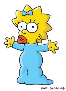 This is who Kelsie is going to be for Halloween! Maggie. Simpsons Costumes, Bart And Lisa Simpson, Simpsons Party, Tracey Ullman, Simpsons Drawings, Maggie Simpson, Simpsons Characters, Marge Simpson, Simpsons Art