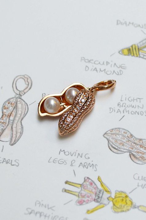 Bespoke Rose Gold Diamond Peanut Charm for Michelle Kennedy #annoushkajewellery #annoushkabespoke Minimal Jewelry Design, Jewelry Museum, Peanuts Charm, Minimal Jewellery, Jewelry Rendering, Whimsical Jewelry, Jewelry Accessories Ideas, Minimal Jewelry, Jewelry Model