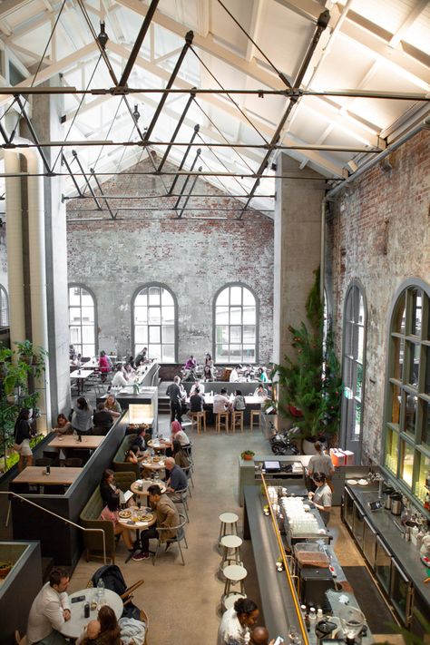 Melbourne in 48 hours - Fusillo Higher Ground Melbourne, Warehouse Cafe, Old West Decor, Warehouse Renovation, Industrial Restaurant, Melbourne City, Bar Interior Design, Loft Industrial, Lan Can