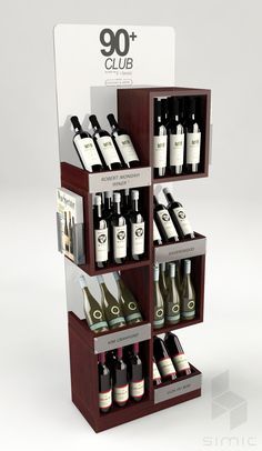 Retail Point of Purchase Design | POP Design | Alcohol & Soft Drinks POP | by sharkskin design Pos Design, Point Of Sale Display, Wine Stand, Pos Display, 3d Cnc, Regal Design, Bottle Display, Cosmetic Display, Wine Display