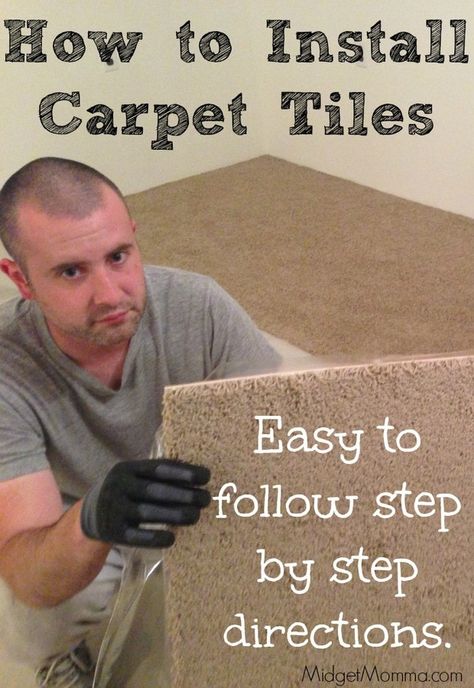 How to Install Carpet Tiles Step by Step Directions Carpet Tiles Basement, Carpet Tiles Bedroom, Grey Carpet Hallway, How To Lay Carpet, Install Carpet, Carpet Diy, Tile Steps, Basement Carpet, Commercial Carpet Tiles