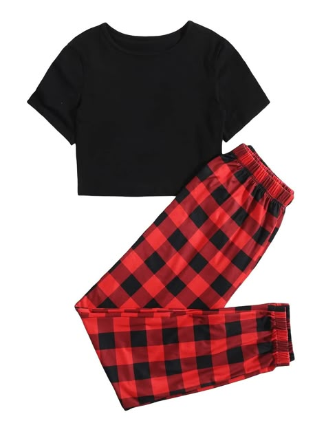 Pajama Outfit, Cute Pjs, Pajama Fashion, Cute Sleepwear, Cute Pajama Sets, Pajama Outfits, Cute Lazy Outfits, Lazy Outfits, Plaid Pajamas