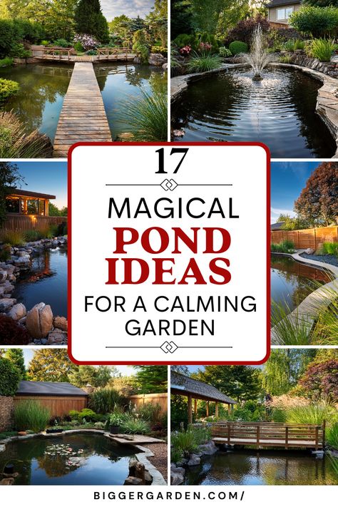 Uncover 17 stunning pond ideas to elevate your garden oasis with small backyard ponds and charming backyard waterfall features. Explore waterfall ideas, taman air designs, and innovative garden pond design options for outdoor ponds. Try DIY pond projects to craft your dream garden water feature. How To Build A Pond, Diy Pondless Water Feature, Modern Pond, Enchanting Backyard, Fish Ponds Backyard, Small Garden Waterfalls, Small Backyard Ponds, Backyard Waterfall, Retention Pond