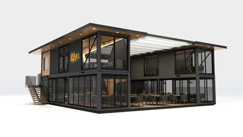 Next Container // Lokma on Behance Cargo Container Homes, Shipping Container Design, Shipping Container Architecture, Container Restaurant, Container Home Designs, Container Cafe, Container Bar, Shipping Container Home Designs, Container Office