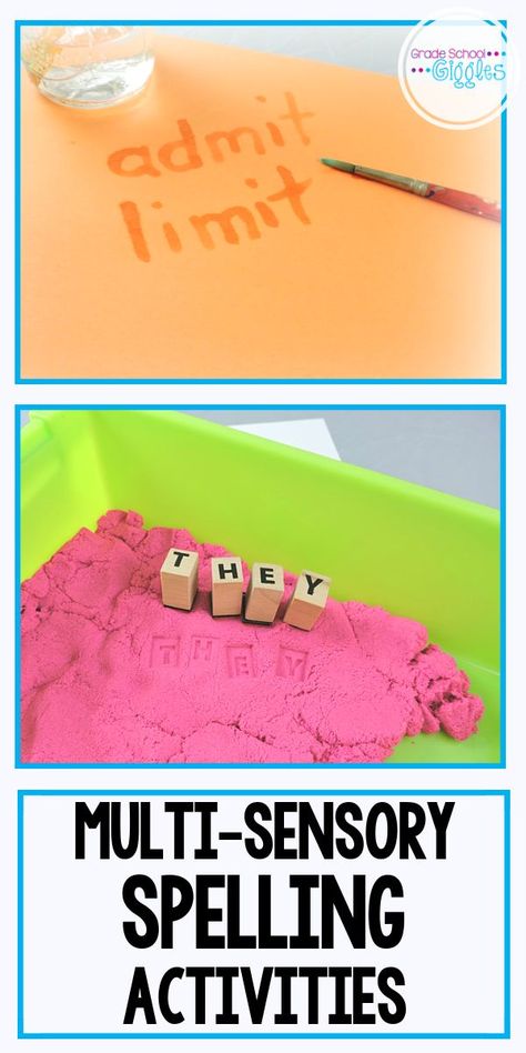 Name Art Ideas, Kids Sight Words, Spelling Word Activities, Spelling Centers, Spelling Word Practice, Multisensory Phonics, Sensory Classroom, Sensory Words, Multisensory Teaching