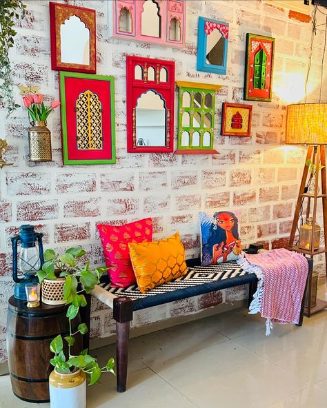 I love to be in colours Desi home, Indian home, colour filled, wall decor,diy home, Indian vibes, home and living, ethnic decor , Indian home decor, living room decor Indian Wall Decor Living Room, Living Room Wall Decor Ideas Indian, Indian Vintage Home Decor, Indian Living Room Decor, Decor Indian Home, Indian Interior Design, Indian Wall Decor, Living Room Decor Indian, Indian Room Decor