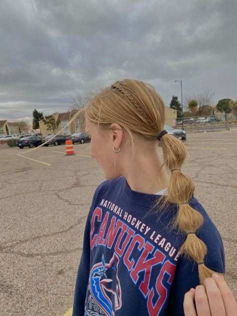 Braided Sporty Hairstyles, Track Hair, Cute Volleyball Hairstyles, Softball Hair, Soccer Hairstyles, Soccer Hair, Lake Hair Styles, Track Hairstyles