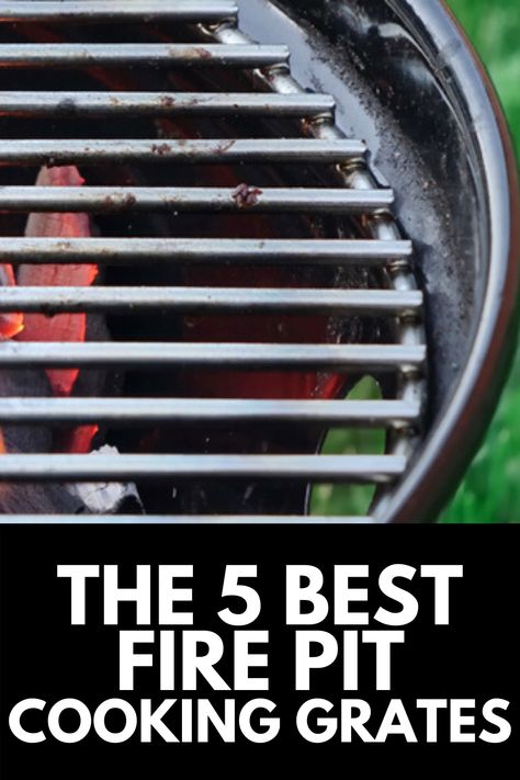 Here, we review the best fire pit cooking grates on the market today! Read more at OwnTheYard.com! Fire Pit Cooking Grate Diy, Diy Outdoor Cooking Fire Pits, Diy Fire Pit Grill, Fire Pit Cooking Ideas, Fire Pit Grill Ideas, Cooking Fire Pit, Fire Pit Cooking Grill, Pool Trampoline, Fire Pit Grill Grate