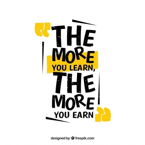 Vector Quotes, Desain Editorial, Education Motivation, Math Videos, Quote Backgrounds, Quotes For Students, Yellow And Black, Education Quotes, 로고 디자인