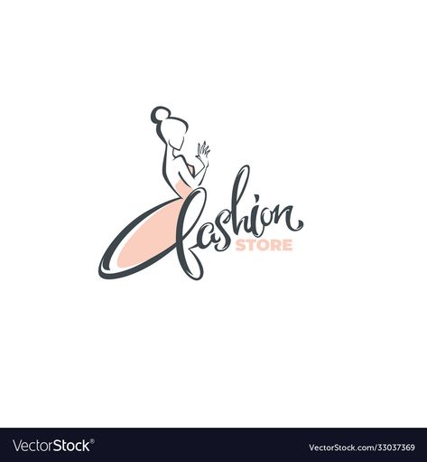 Store Logo Design, Sewing Logo Design, Logo Design Women, Clothing Logo Design, Logo Online Shop, Blogger Logo, Dress Logo, Sewing Logo, Boutique Logo Design